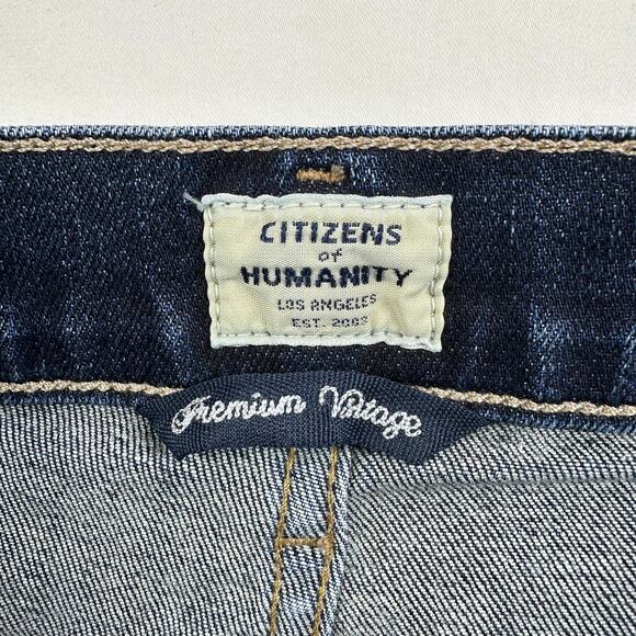 Citizens of Humanity Jeans Womens 27 Blue Skyla Cigarette Mid Rise Loveland Dark - Picture 4 of 13
